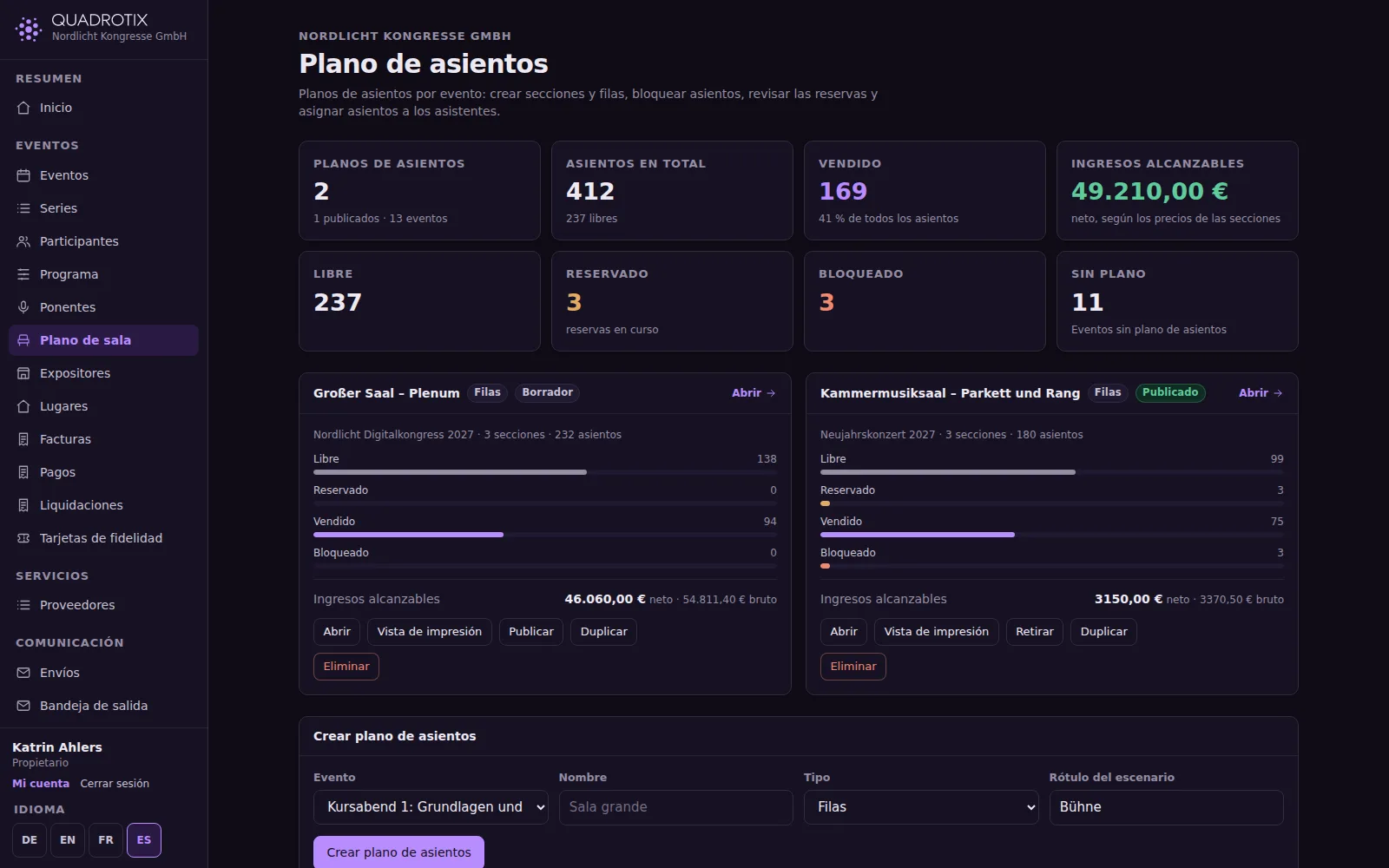 Plano de asientos